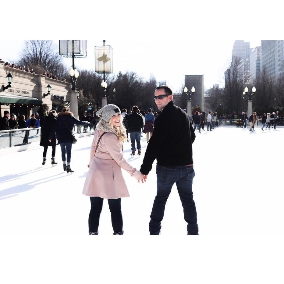 Ice Skating. Christmas time in the city. <3 12/16/17. @ Millennium Park. Chicago, IL.