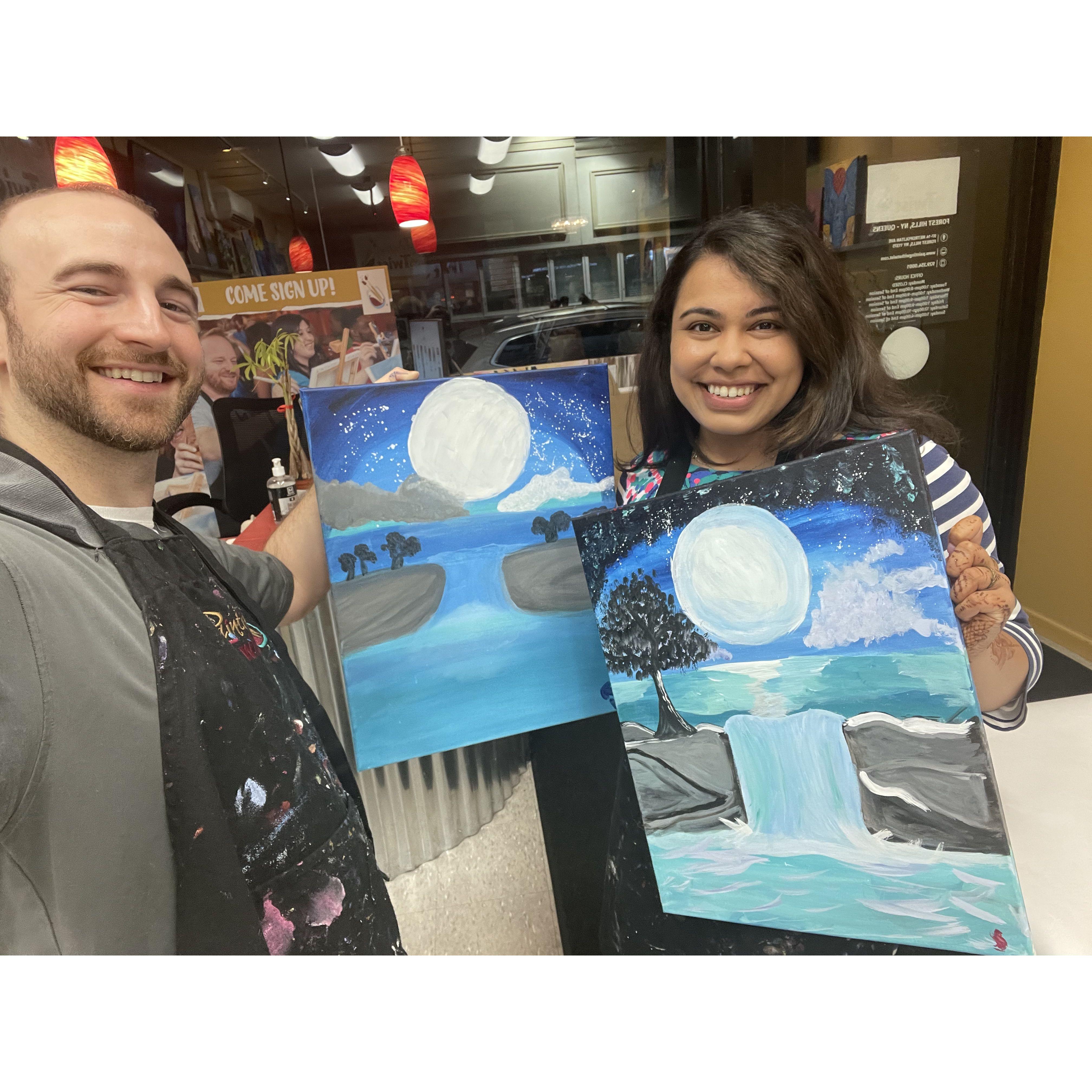 Showing off our artistic sides.