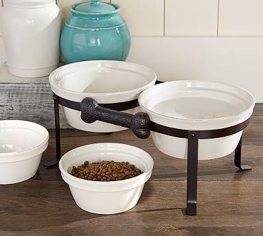 Cambria Handcrafted Pet Bowl & Stand
