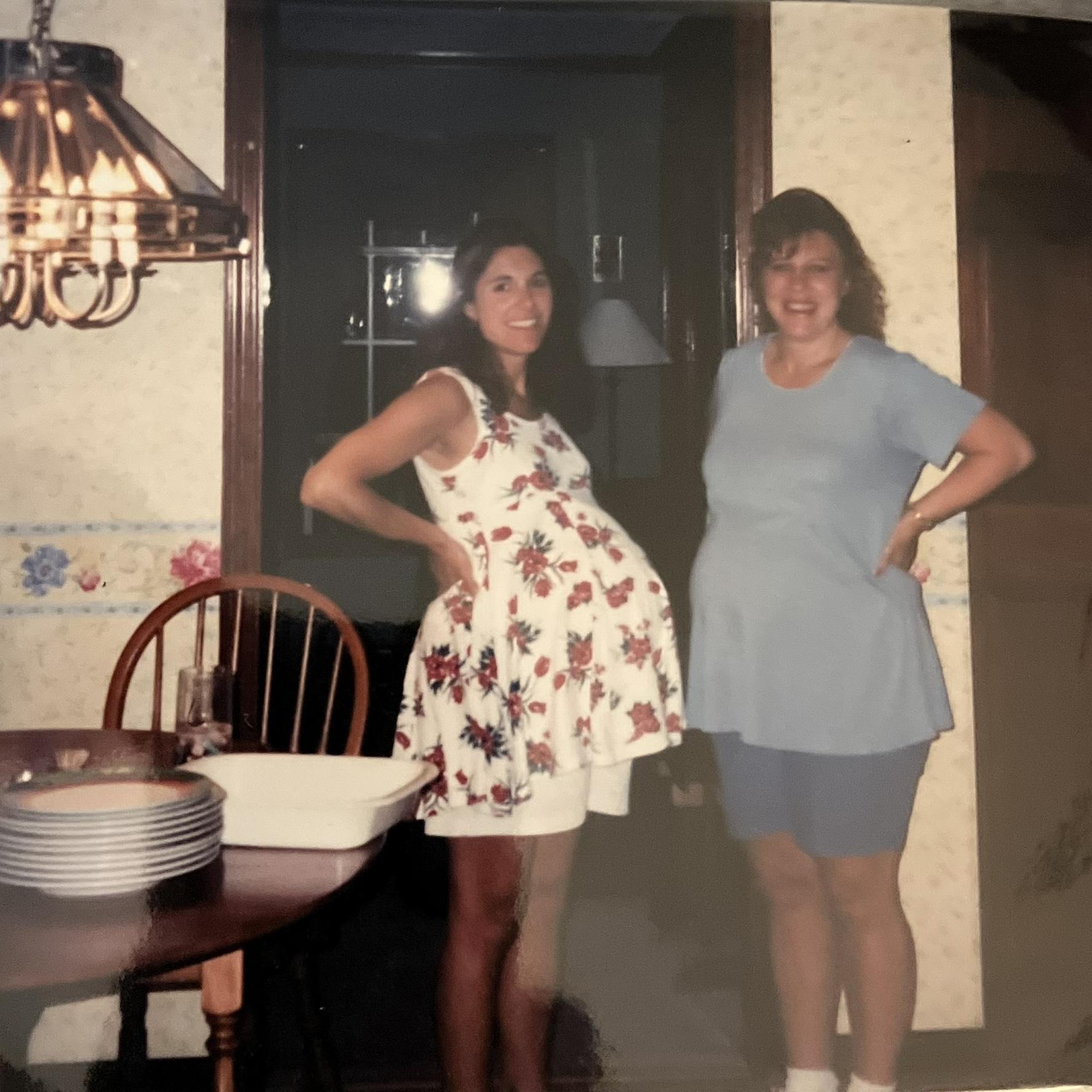 Our moms together - pregnant with Bethany and Robby + Ryan