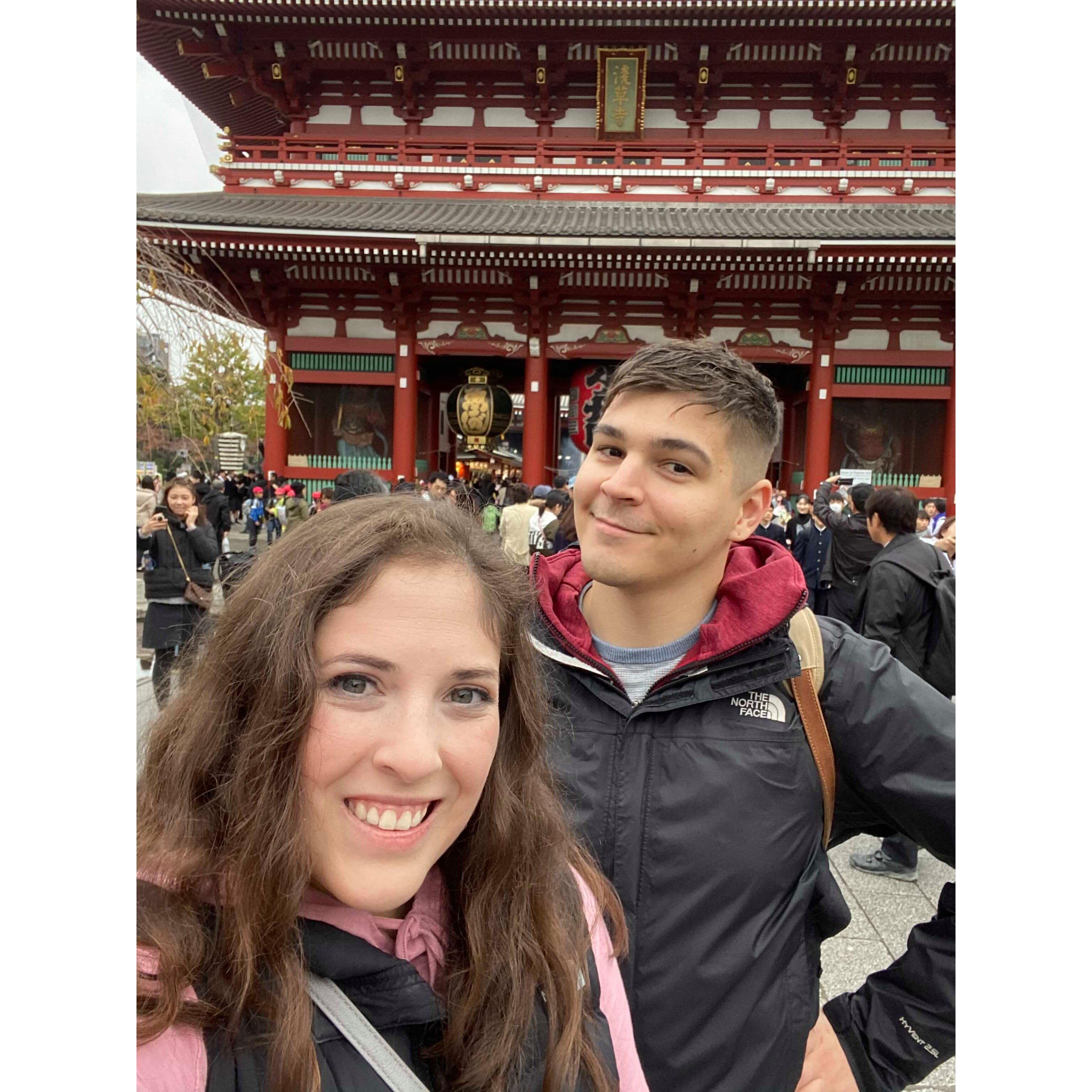 Thunder gates in Tokyo, Japan