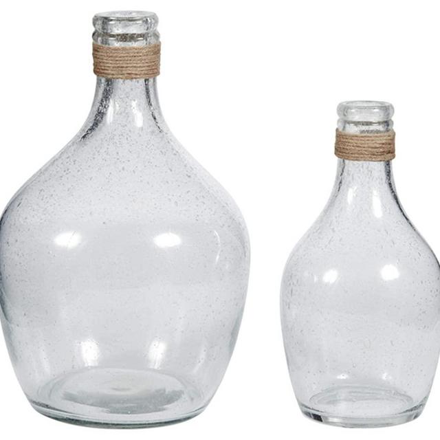 Signature Design by Ashley - Marcin Modern Farmhouse Decorative Vase - Set of 2 - Clear