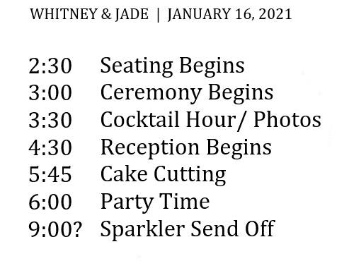 The Wedding Website of Whitney Conner and Jade Hill