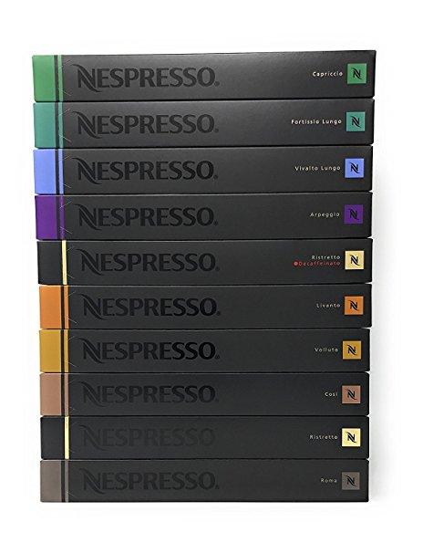 Nespresso OriginalLine Capsules Variety, 100 Count NOT compatible with Vertuoline machines