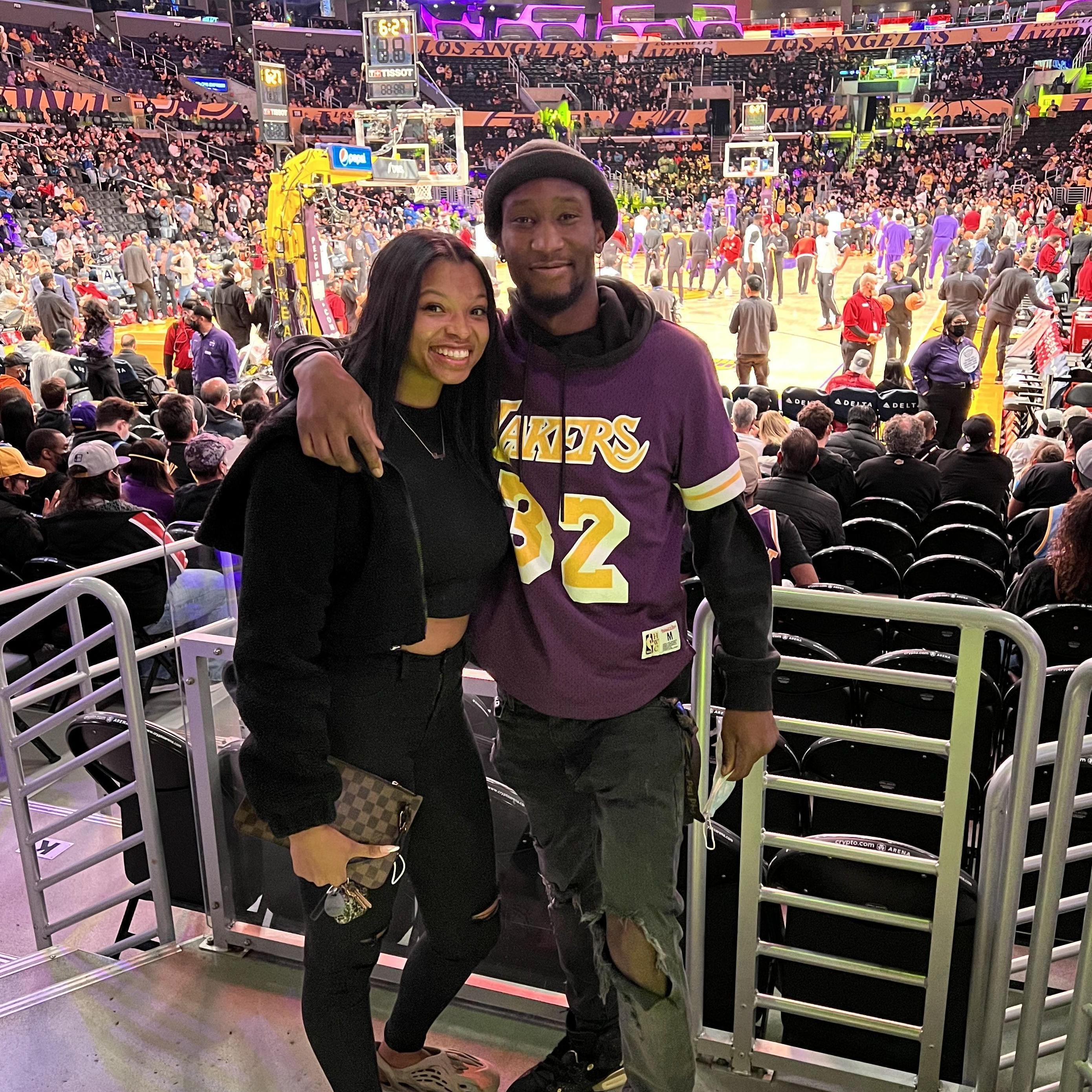 Ben's first LA game (Lakers vs Sacramento)