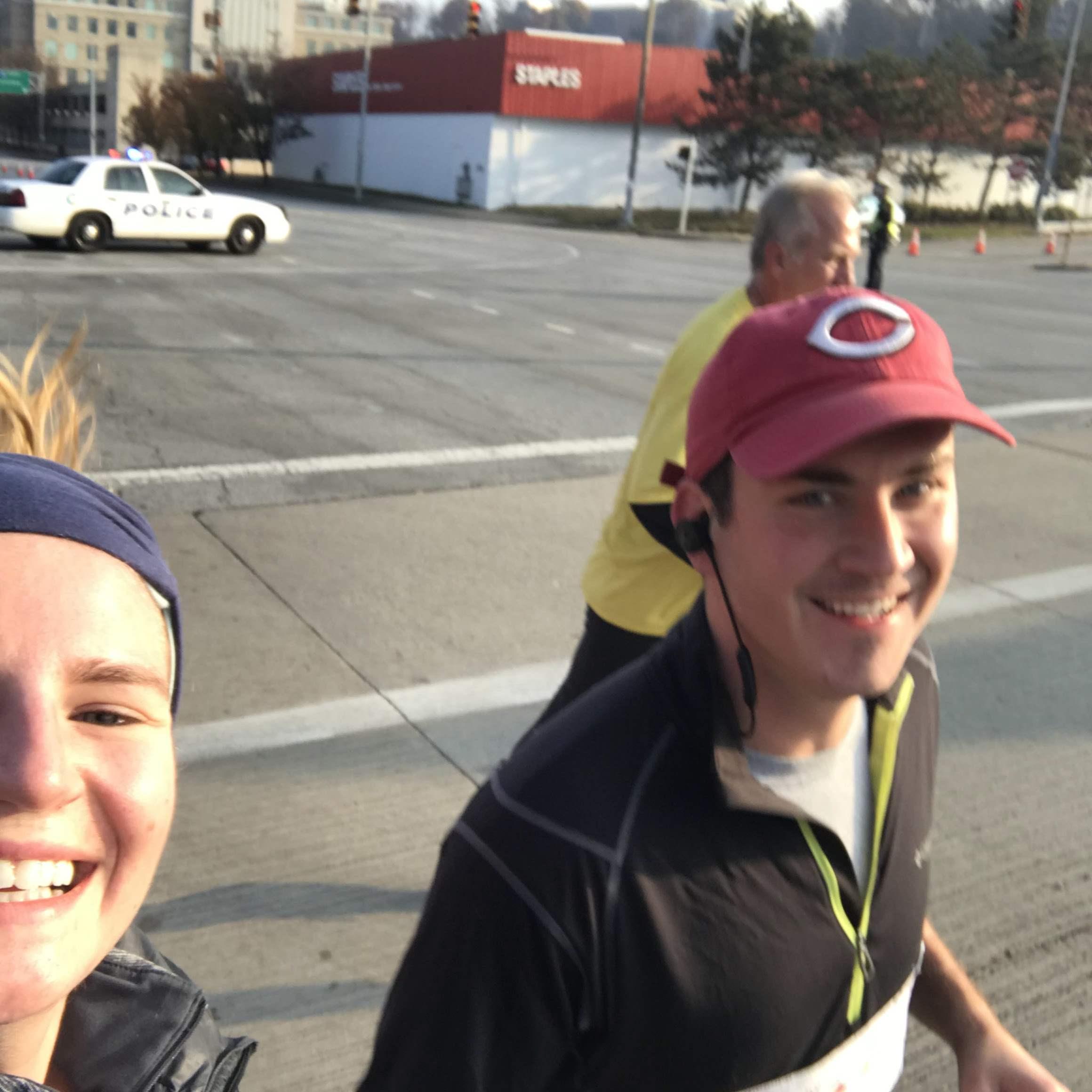 Turkey trotting during Lauren's first trip to Cincinnati