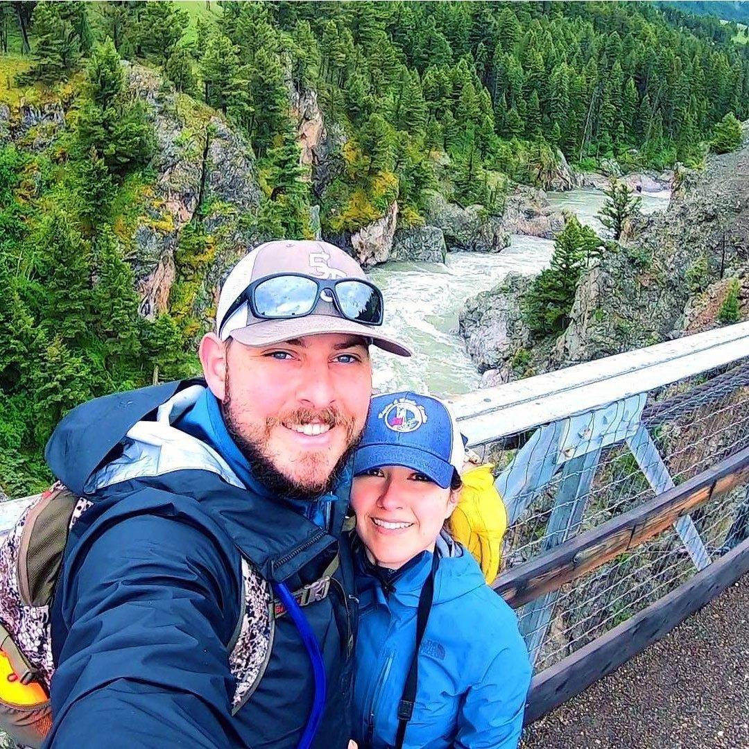 One of our favorite hikes in Yellowstone - Hellroaring Creek. And one of Beth's favorite photos from the trip, even if Jonathan does hate her hat!