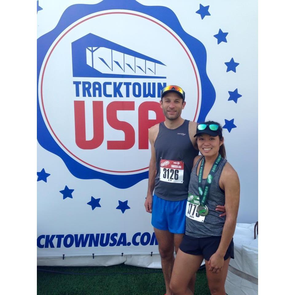 after we ran the Eugene Marathon in 2015, note: exhaustion