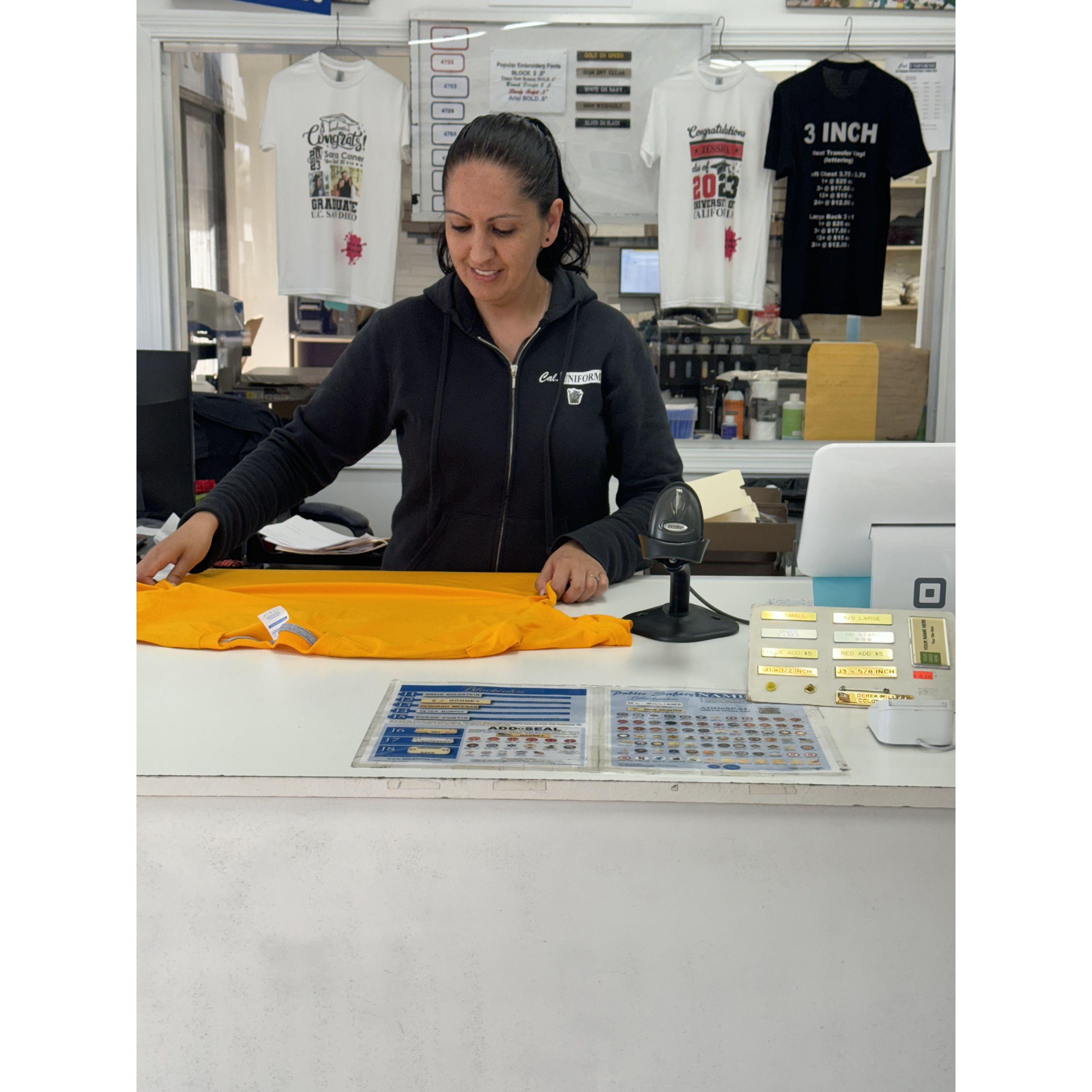 Fast forward to 2022 (Melina doesn't remember), but I started coming back into the shop for some uniforms.