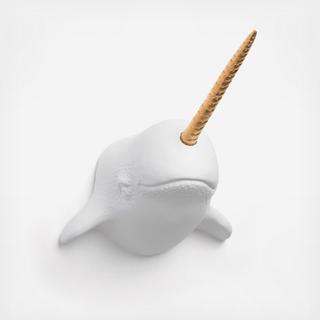 Resin Faux Taxidermy Narwhal Head