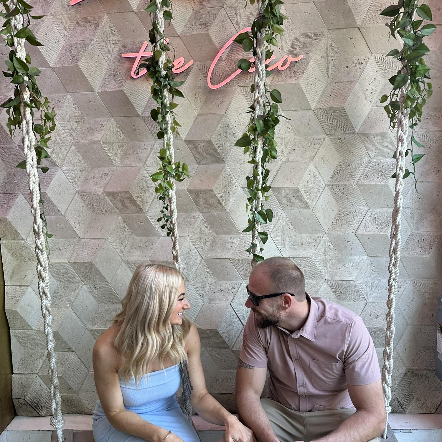 The day we got engaged we snapped a pic at the bar shannon was at when Walt first texted