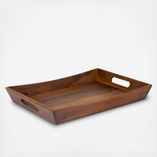 Acacia Tray with Curved Sides