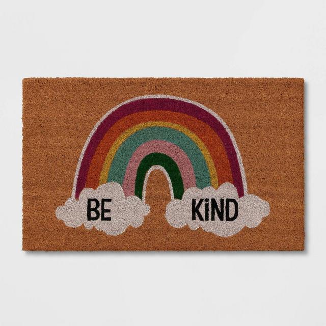 1'6"x2'6" 'Be Kind' Doormat Natural - Sun Squad™