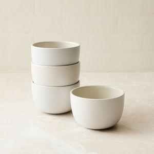 Kaloh Stoneware Cereal Bowl Set - White