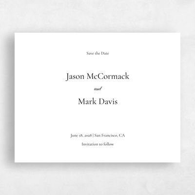 Navy Blue Wedding Save the Date - Henderson Type Letterpress