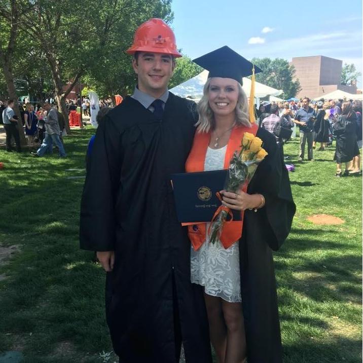 Andrew & Ashley graduate from Boise State University. 
2016