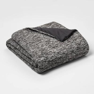 50" x 70" 12lbs Weighted Blanket with Removable Cover Heather Gray - Room Essentials™
