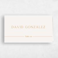 Beige Wedding Place Card - Heritage Barn
