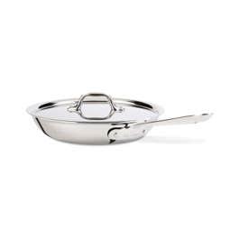 D3 Stainless 3-ply Bonded Cookware, Fry Pan with lid, 10 inch