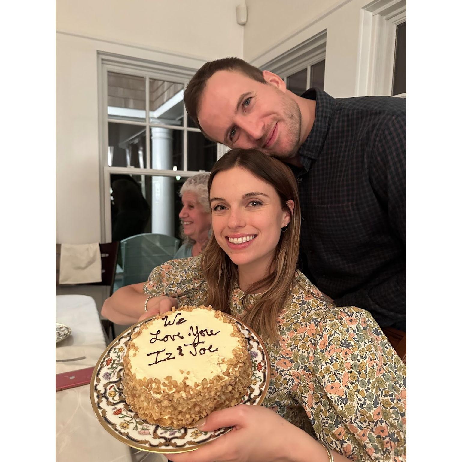 Our engagement celebration back on the east coast with the rest of the family!
