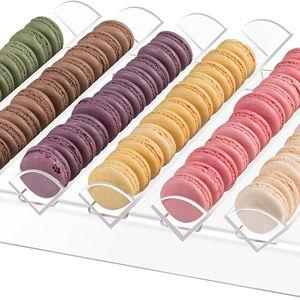 Acrylic Macaron Display Tray, Macaron Stand Cookie Display Stand with 6 Slots……