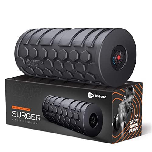 Lifepro 4-Speed Vibrating Foam Roller - High Intensity Vibrating Roller for Muscle Recovery, Mobility & Pliability Training - Deep Tissue Vibrant Massage for Awesome Trigger Point Sports Therapy