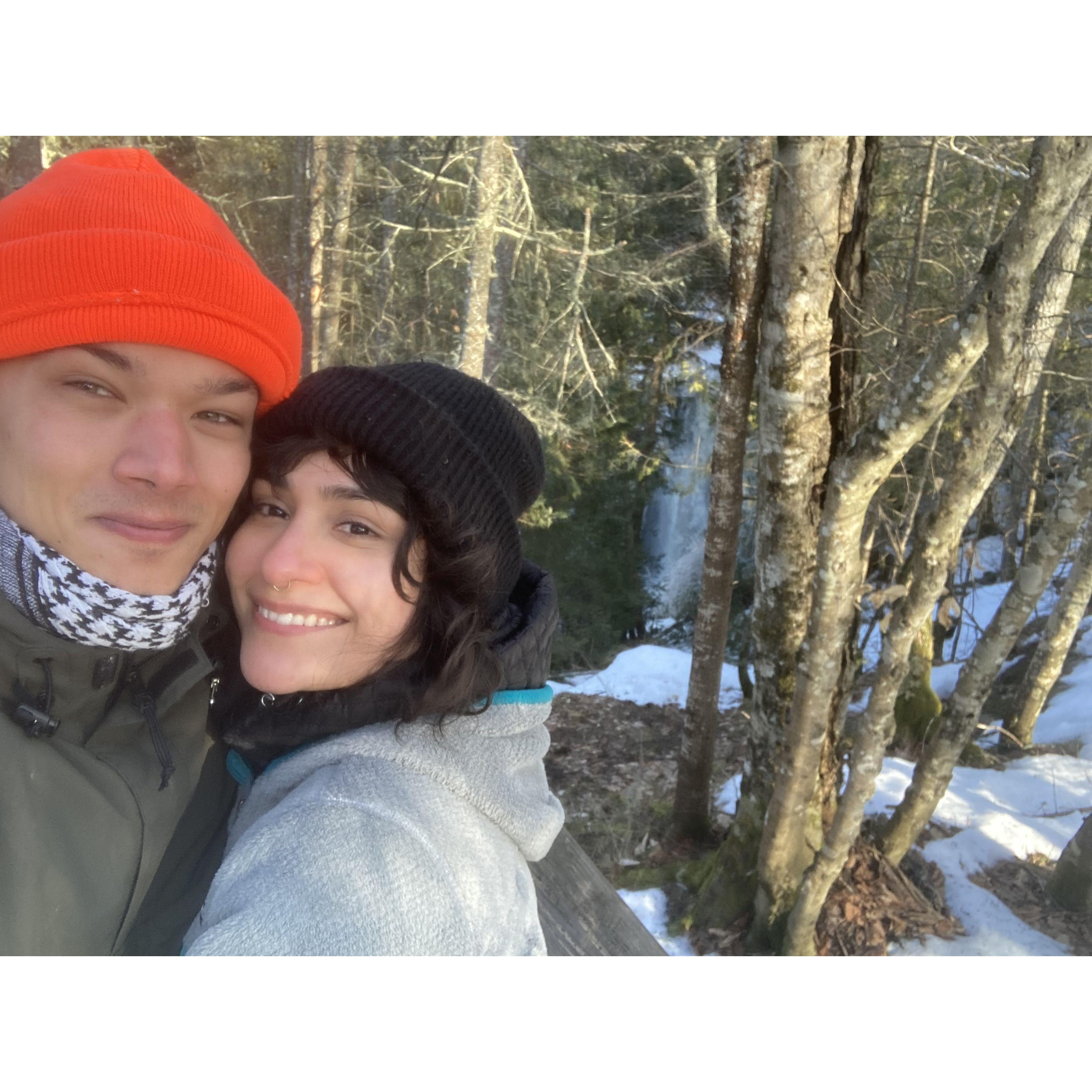 Our first frozen hike