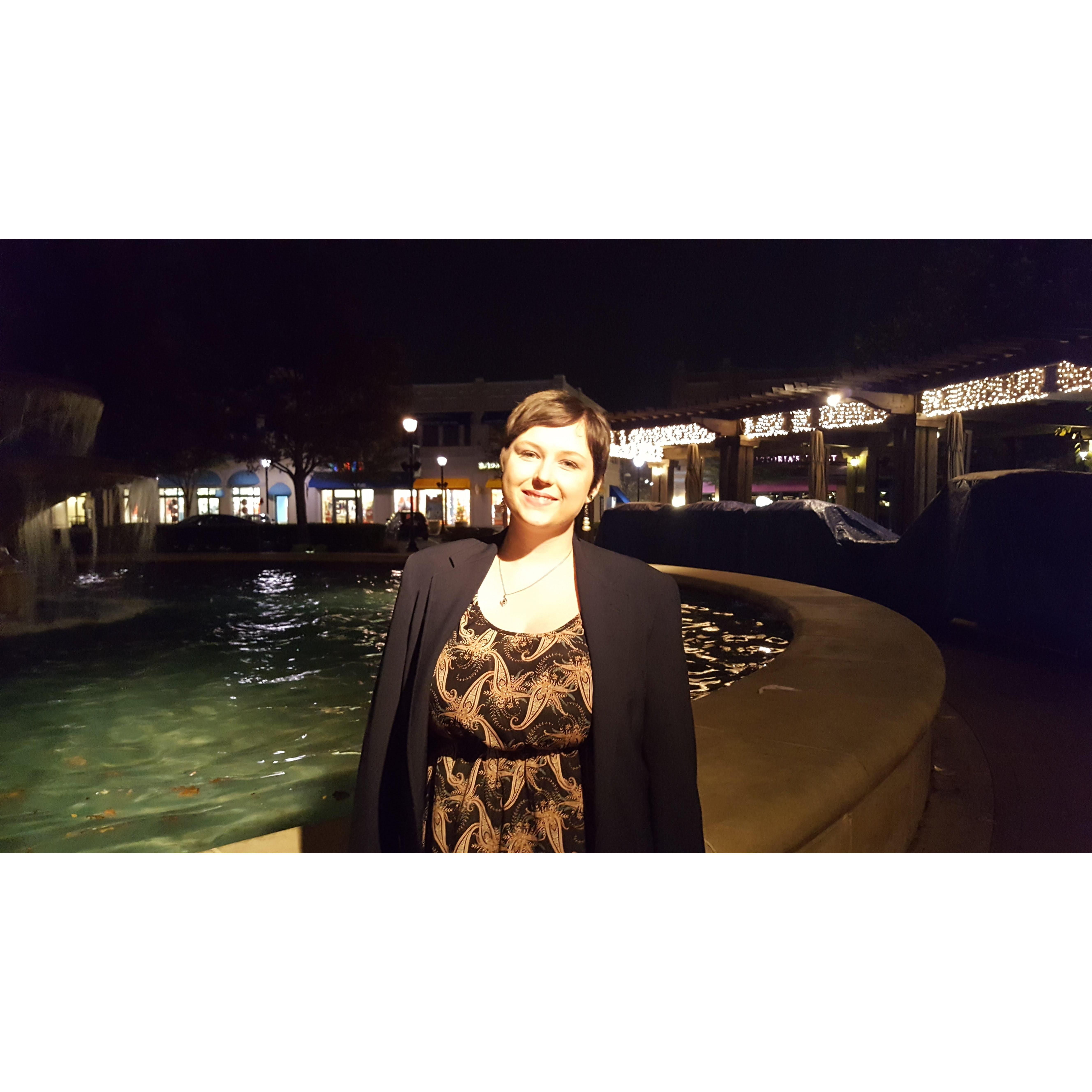 At Firewheel mall, after I proposed to her.