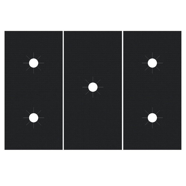 Ingcebo 3Pcs Stove Protector for Gas Range, Washable Reusable Stove Top Covers, Heat Resistant Gas Stove liners, Stove Burner Covers for Gas Stove Top