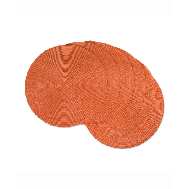 Design Imports Round Polypropylene Woven Placemat, Set of 6