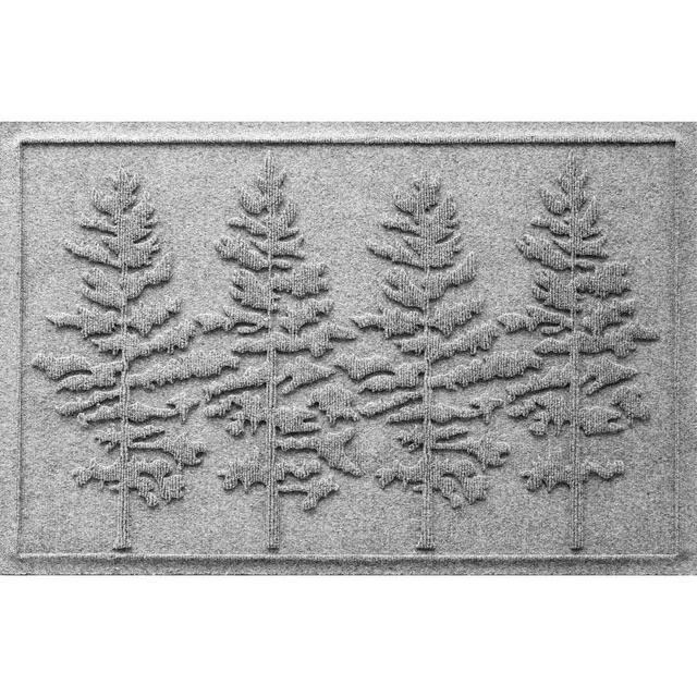 2'x3' Aqua Shield Fir Tree Indoor/Outdoor Doormat Heather Gray - Bungalow Flooring