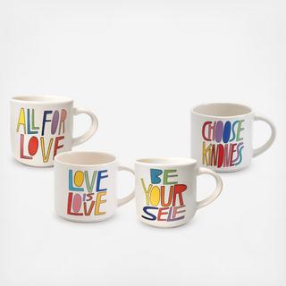 4-Piece Love Assorted Mug Set