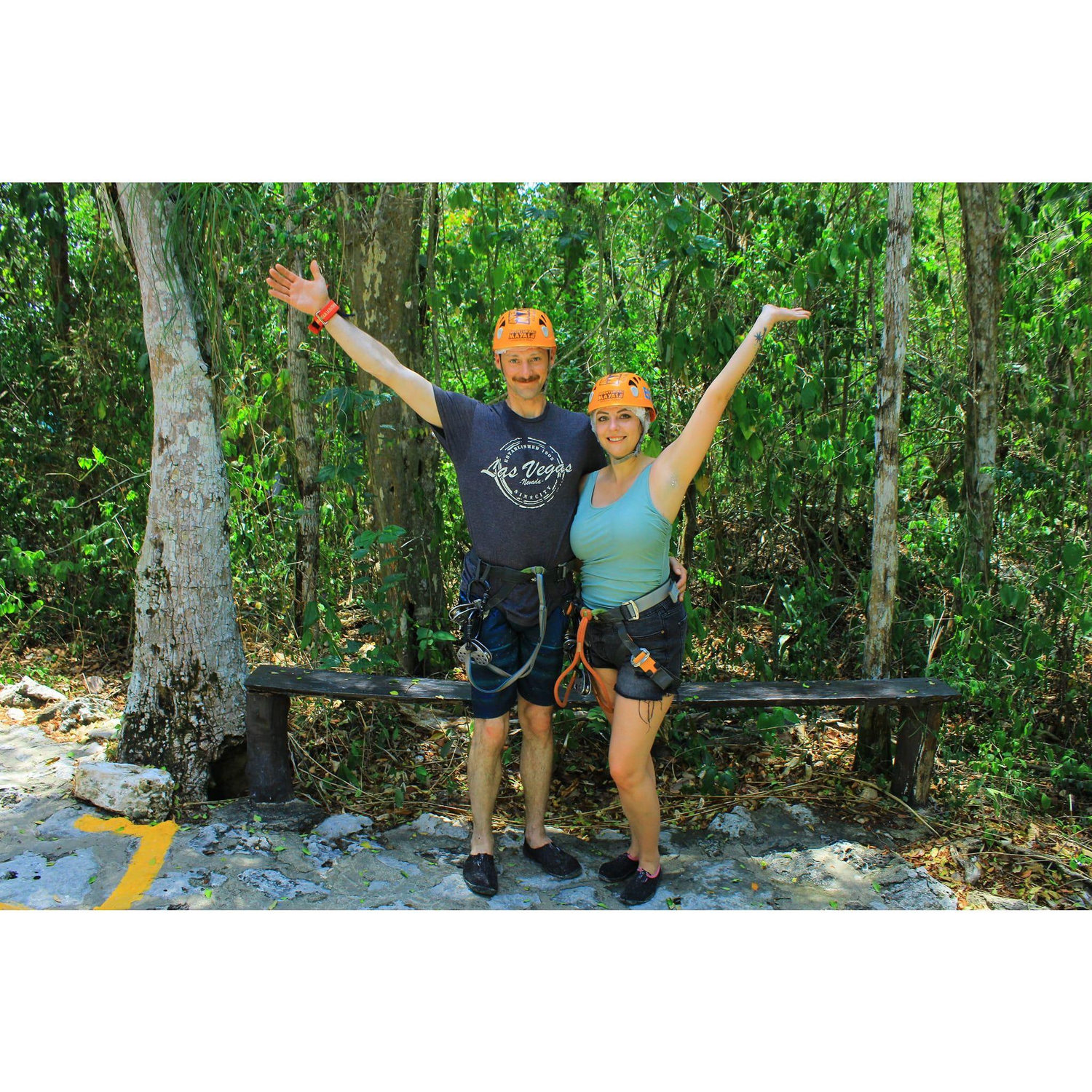Ziplining in Cancun