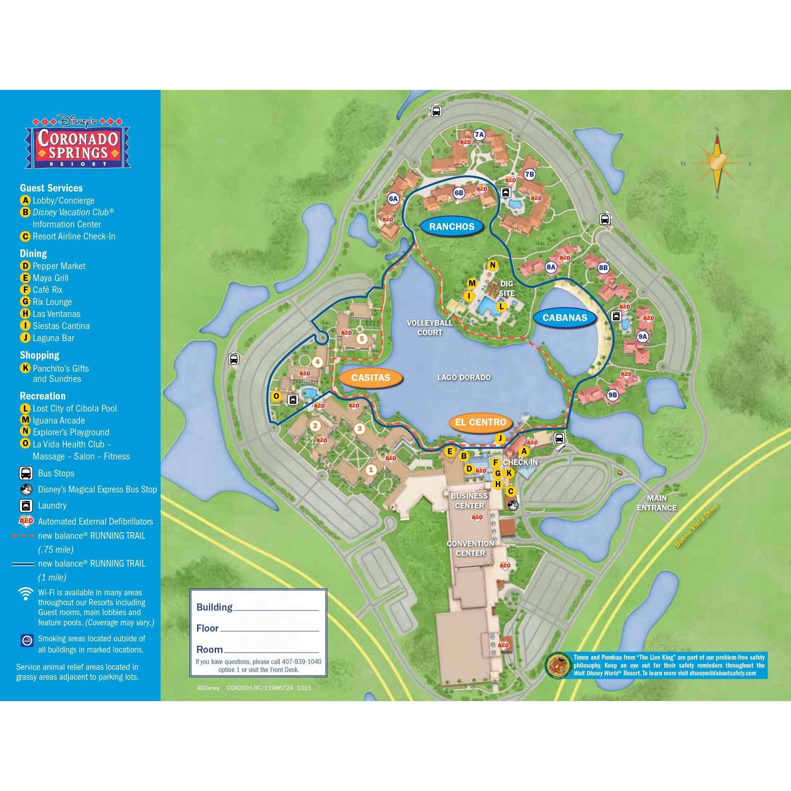 Disney's Coronado Springs Resort Map