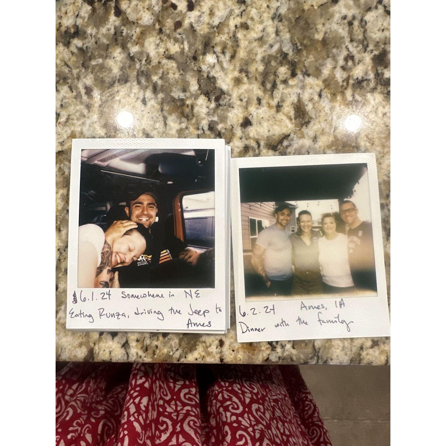 6/2024 - Maddie and Travis drove Travis's Jeep to Ames, IA for Maddie's parents to watch while Travis deployed - which means we got a great road trip AND got to see the new house!