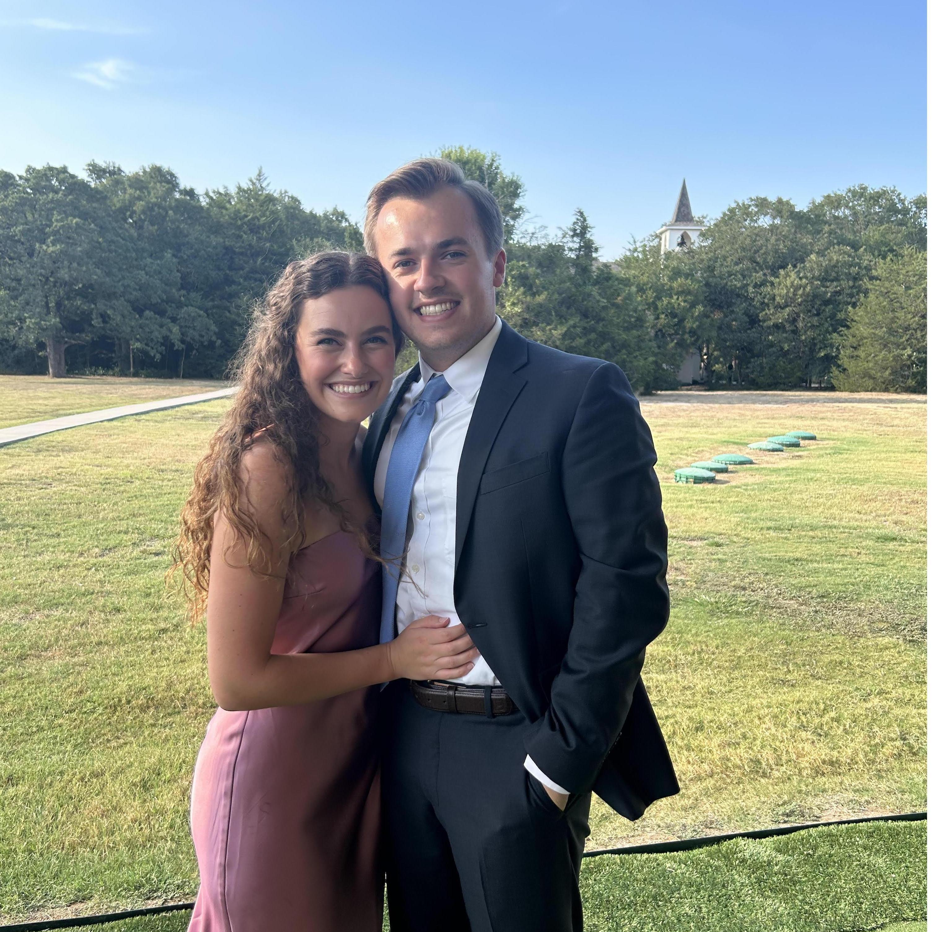 Moments before Alex caught the bouquet
