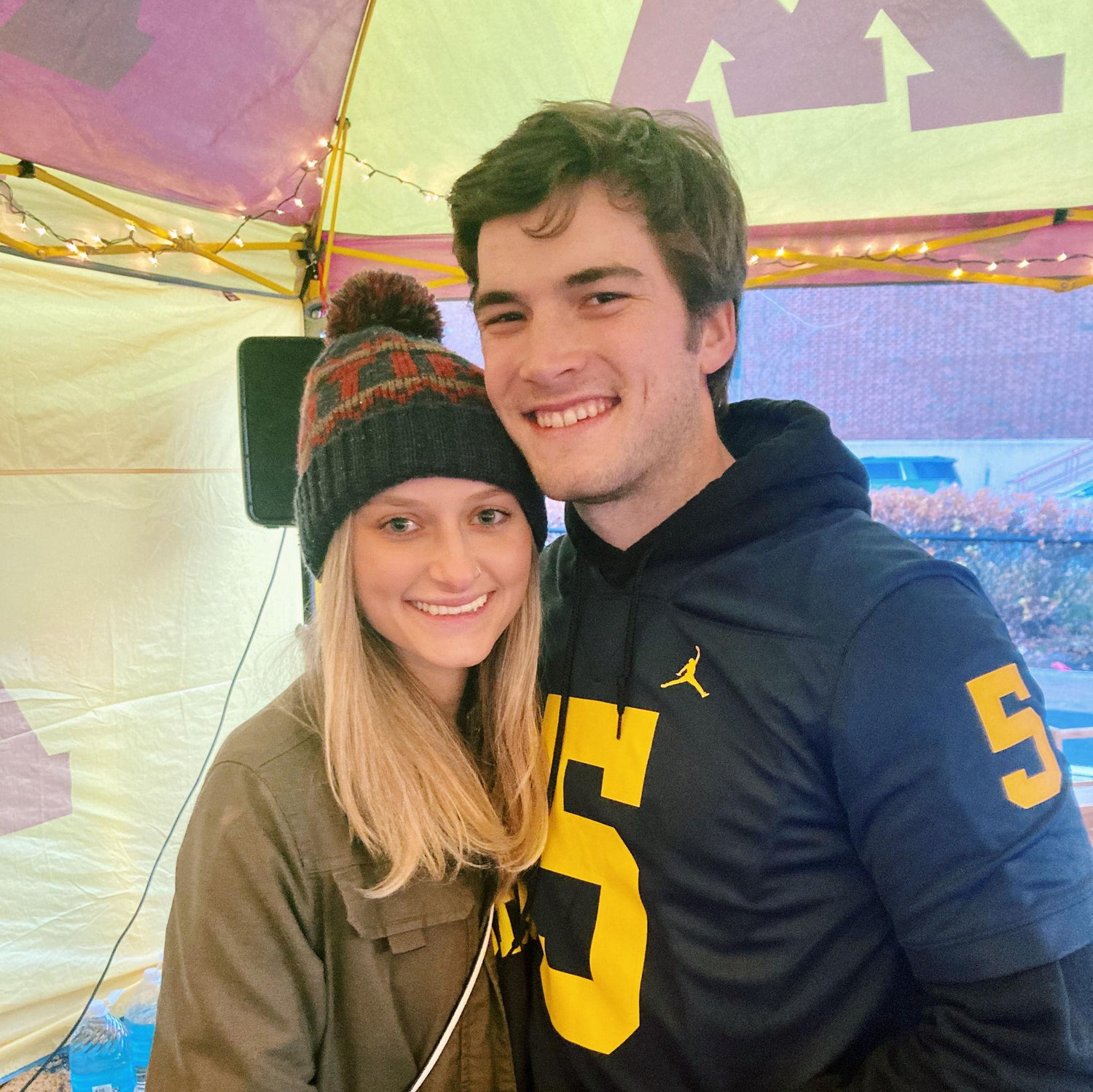 11/27/2021 Our first picture together at the Michigan vs U of M football game
