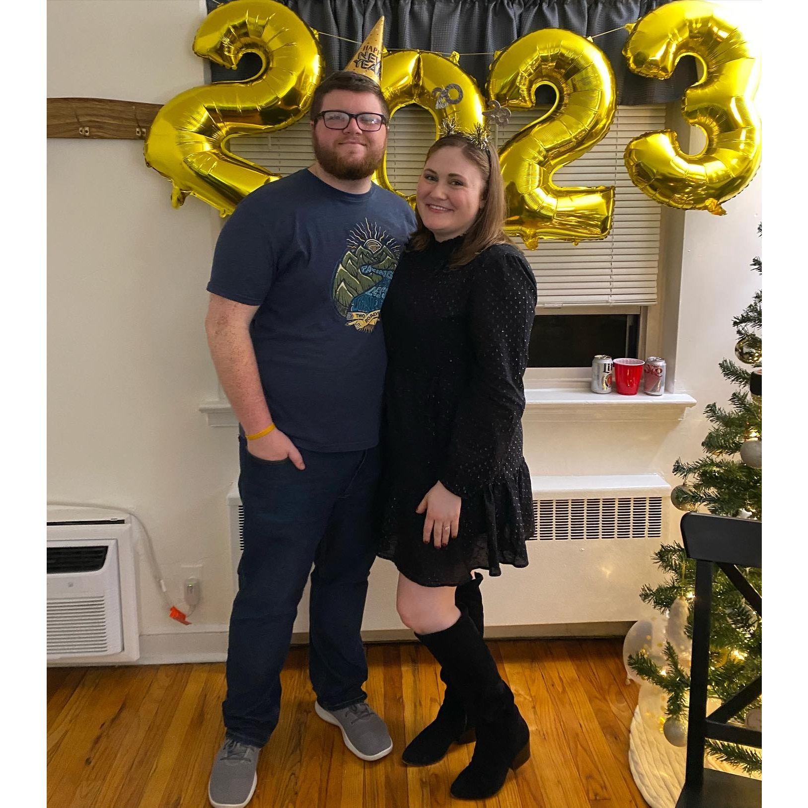 Ringing in the New Year as fiancés
