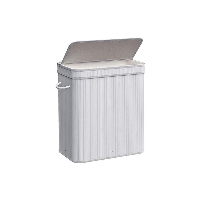 SONGMICS 26 Gallons Laundry Hamper with Lid Gray