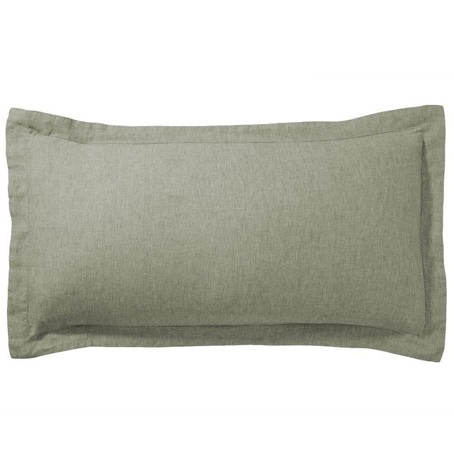 Loden Belgian Flax Linen Shams, King, Set of 2
