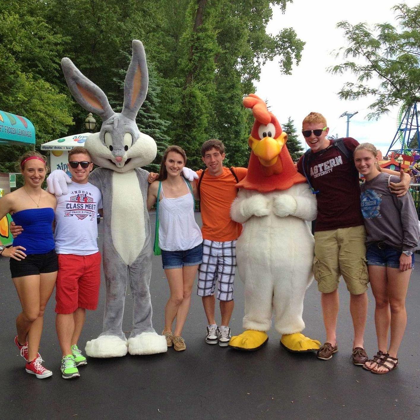 Trumbull High School senior trip to Six Flags. Spring 2013.