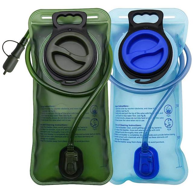 AYQWE Hydration Bladder, 1Pack/2Pack/4 Pack 2 Liter Water Reservoir, Leak Proof Bladder Hydration Pack, Large Opening Military Water Storage Bladder Bag, for Cycling Hiking Camping Hunting Running