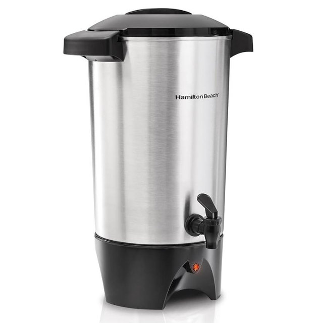 Hamilton Beach 45 Cup Coffee Urn and Hot Beverage Dispenser, Silver