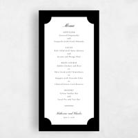 Black Wedding Menu - Blake
