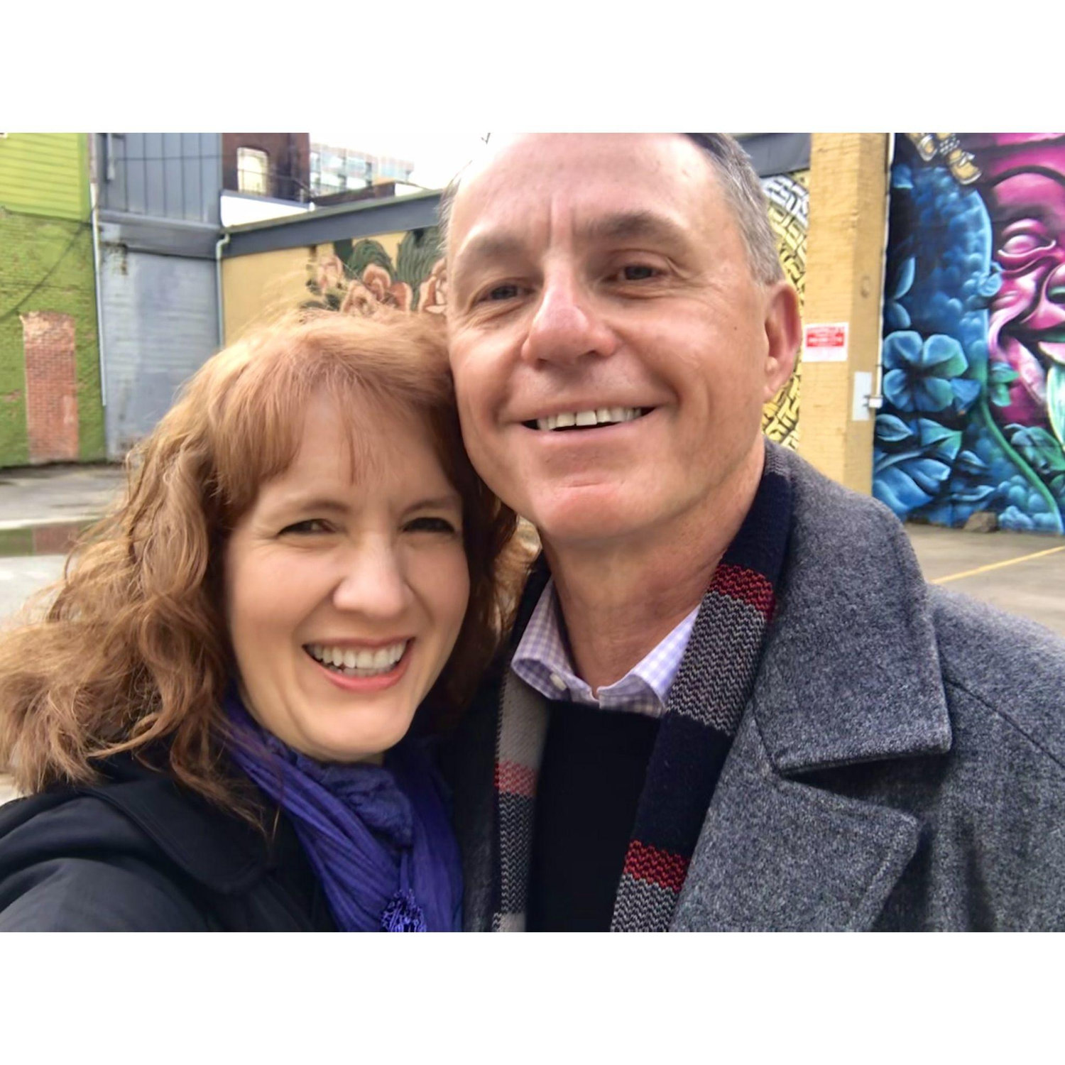Our first photo together, in downtown Vancouver after we ate dinner on the waterfront. We're officially a couple!