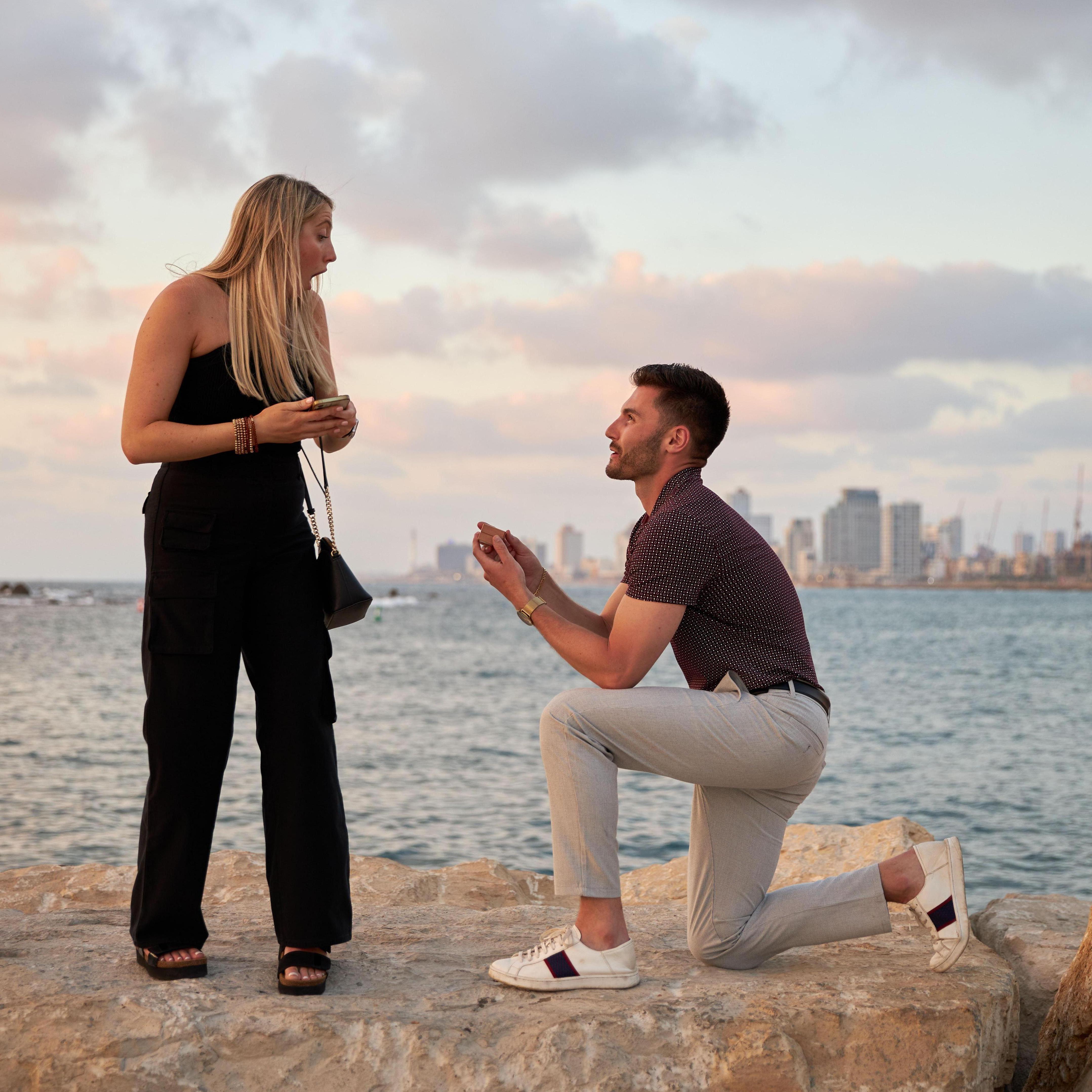 Surprise engagement in Israel, looks like no one spilled the beans