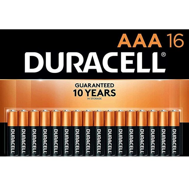 Duracell - CopperTop AAA Alkaline Batteries - Long Lasting, All-Purpose Triple A Battery for Household and Business - 16 Count