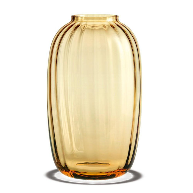 Primula Vase, Amber, 10 " x 6.1"