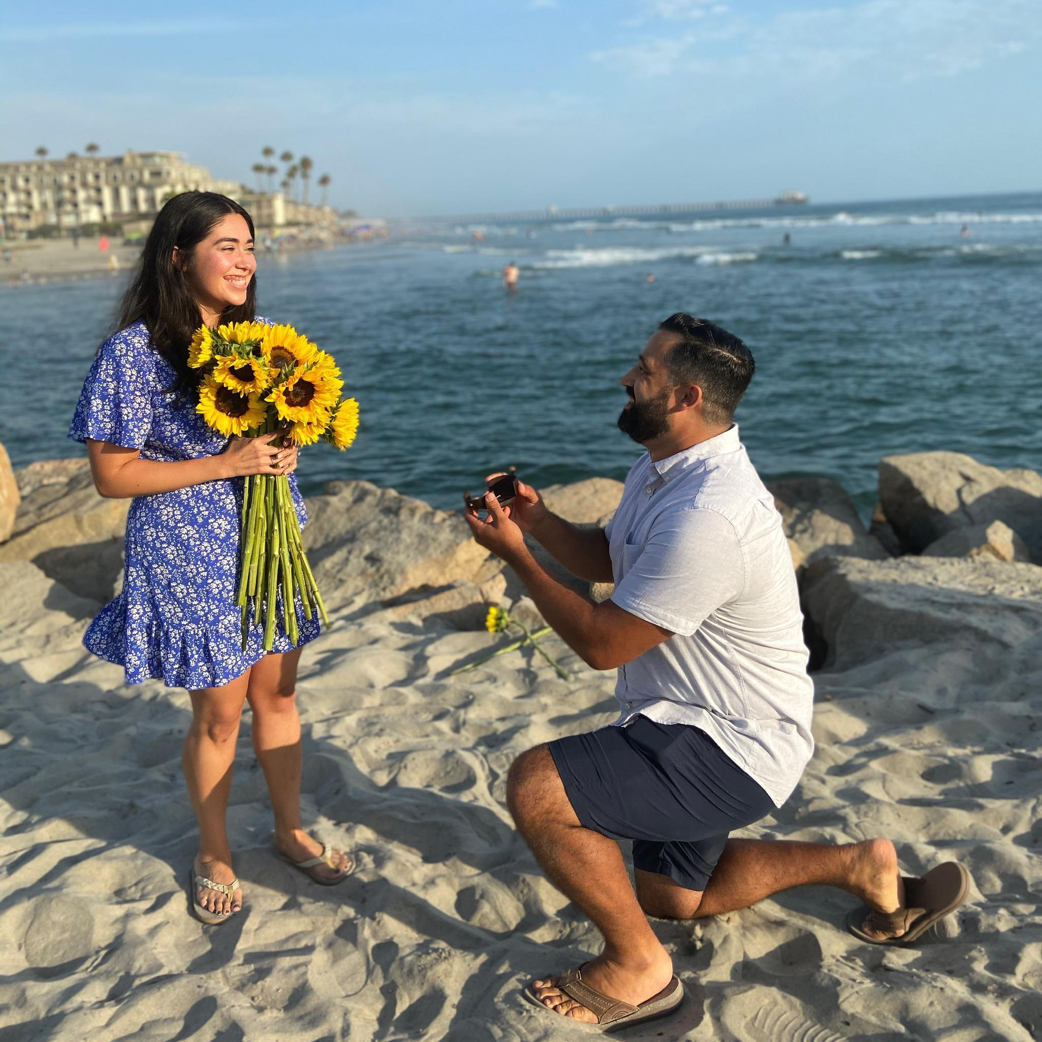 When he popped the question... finally (I think we can all agree on this one)!