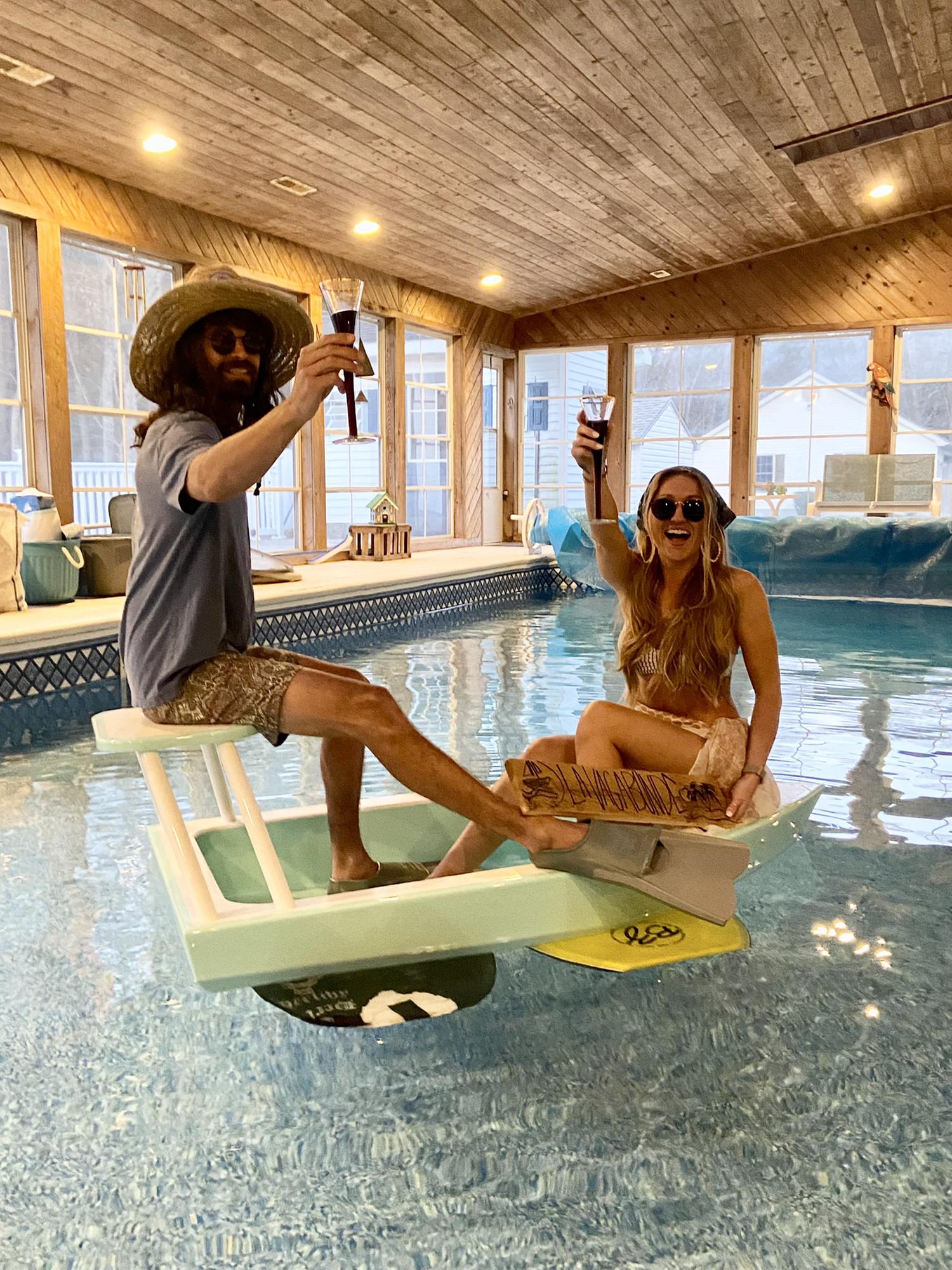 We dressed up as Riley and Elayna in hopes of winning a contest to sail with them in the Bahamas. We did not end up winning...